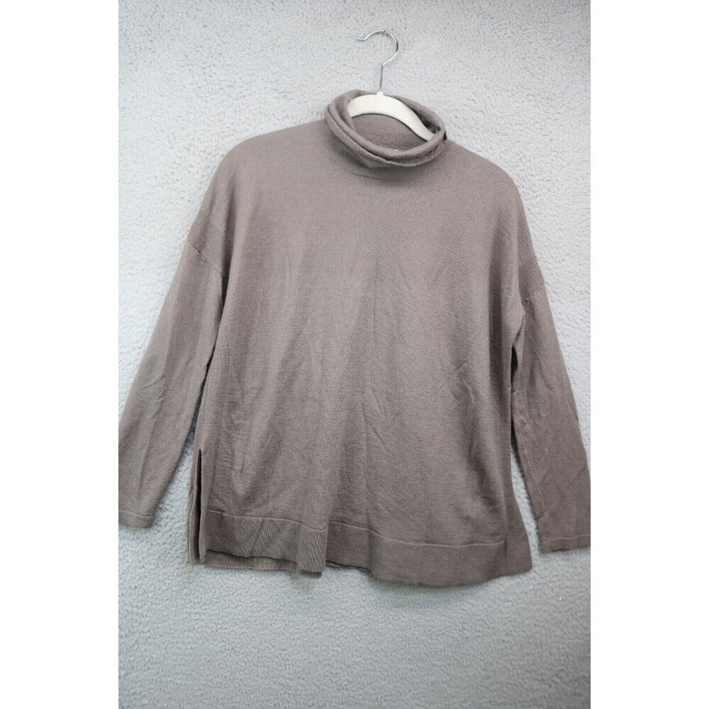 Garnet Hill 100% Merino Wool Long Sleeve Sweater-Size Small-Lagenlook-Minimalist